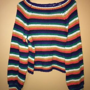 Striped rainbow sweater